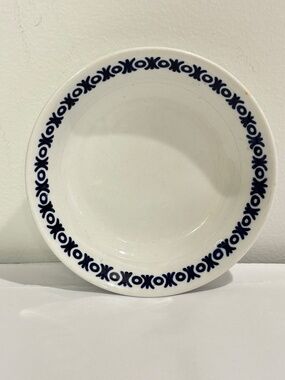 VINTAGE Burleigh Ironstone 'Cordon Bleu' ceramic trinket dish snack bowl white